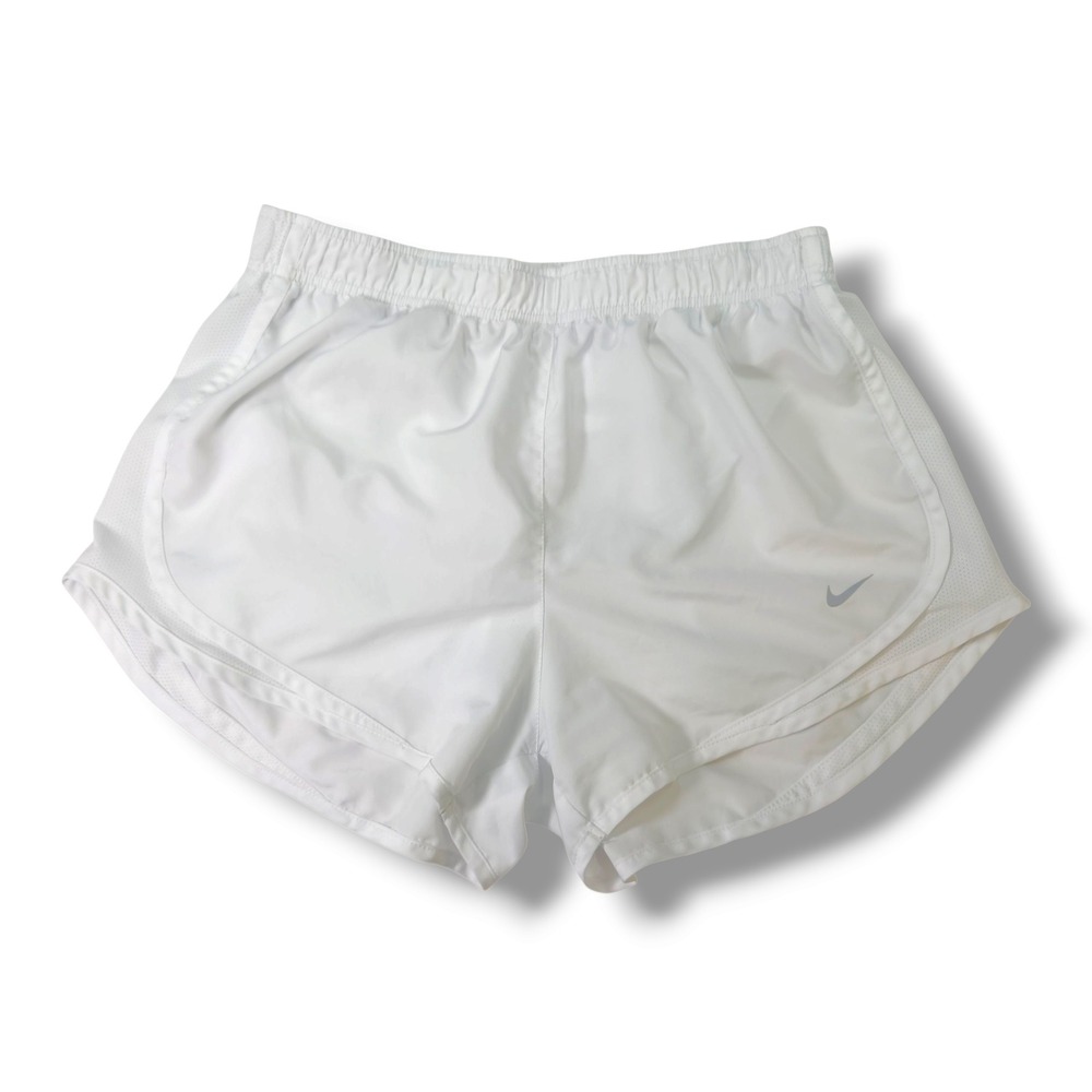 Nike Dri Fit Running Shorts Athletic Lined White Lightweight M - Picture 2 of 4